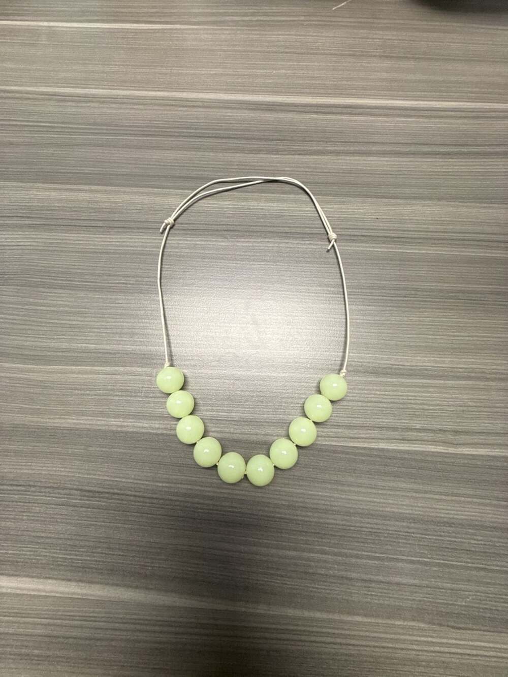Kids Glow-in-the-Dark Bubblegum Bead Necklace on Cord